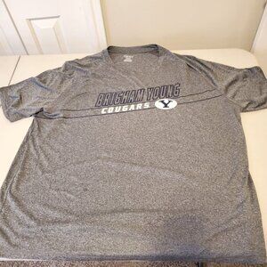 Hanes Men's Tee, Grey 100% Polyester Size 3XL BYU Gear